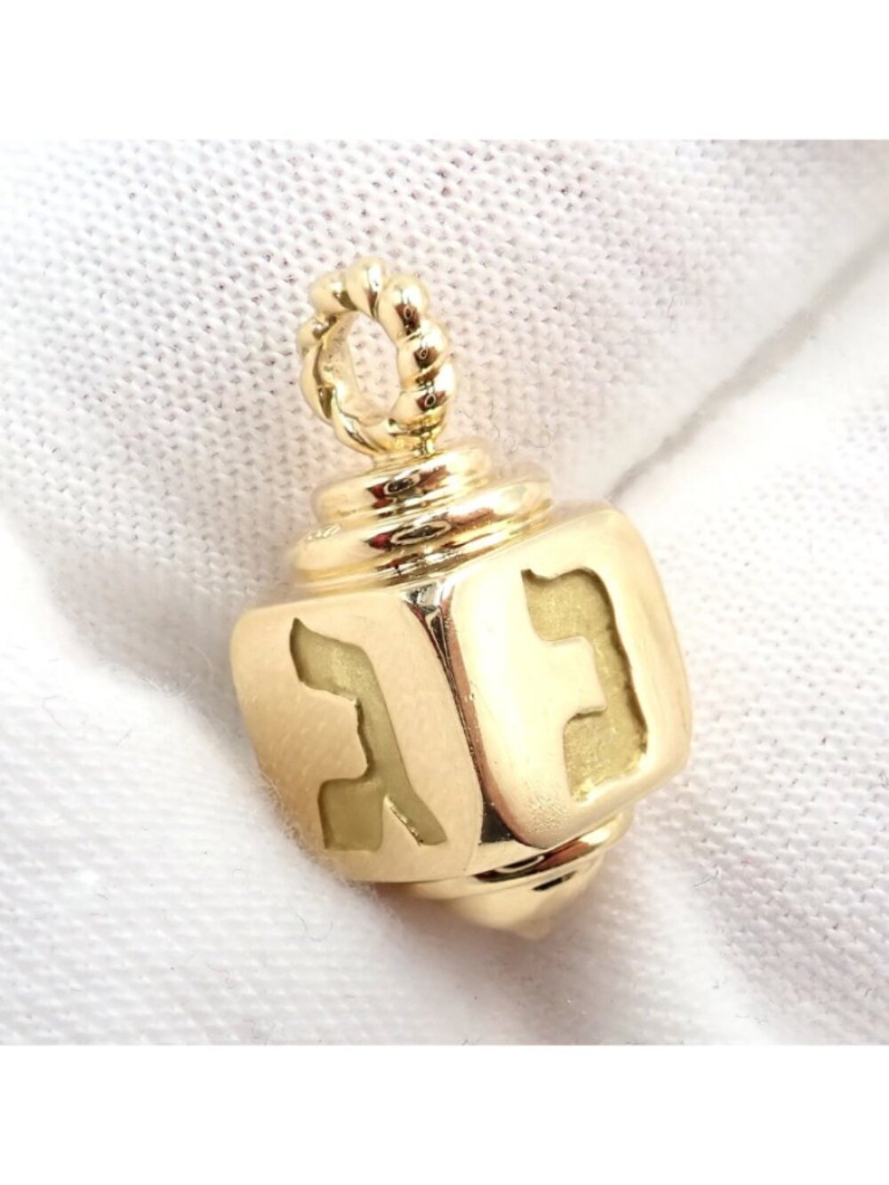 Ultra Rare Vintage Tiffany & Co. 18k Yellow Channukah Dreidel Charm Pendant - Picture 7 of 9